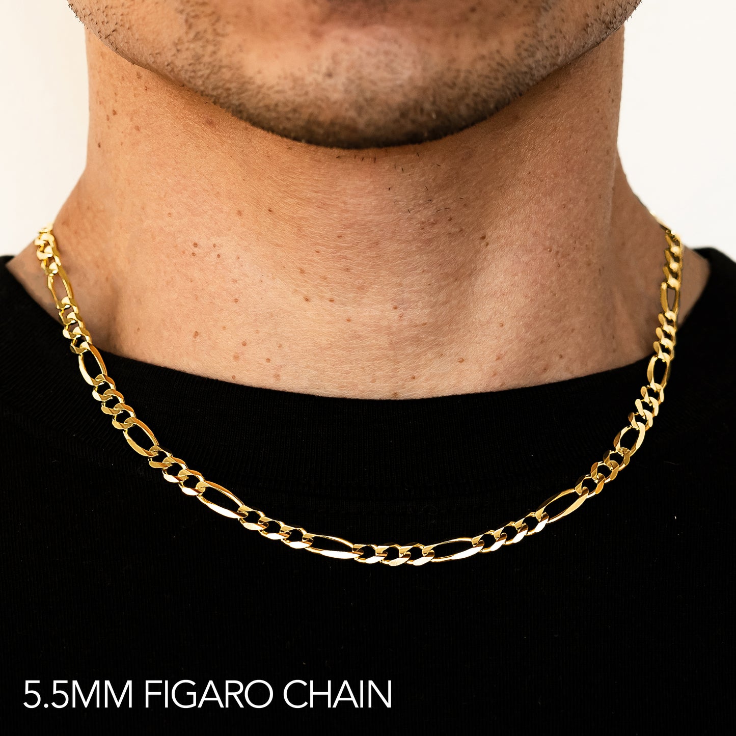 solid Figaro Chain 5.5mm