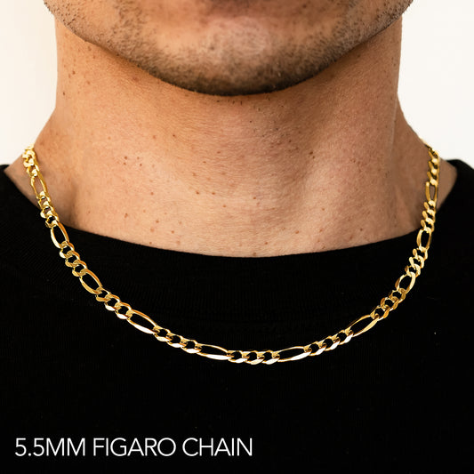 solid Figaro Chain 5.5mm